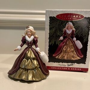 Hallmark Holiday Barbie Ornament - 1996